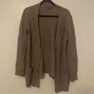 89th & Madison Taupe Open-Front Cardigan